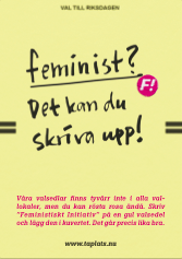 feminist det kan du skriva upp